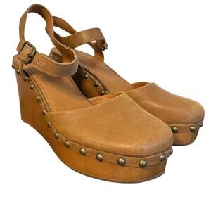 Lucky Brand Zazmini Topanga Tan Dress Winter Haze Espadrille 9.5 Clog